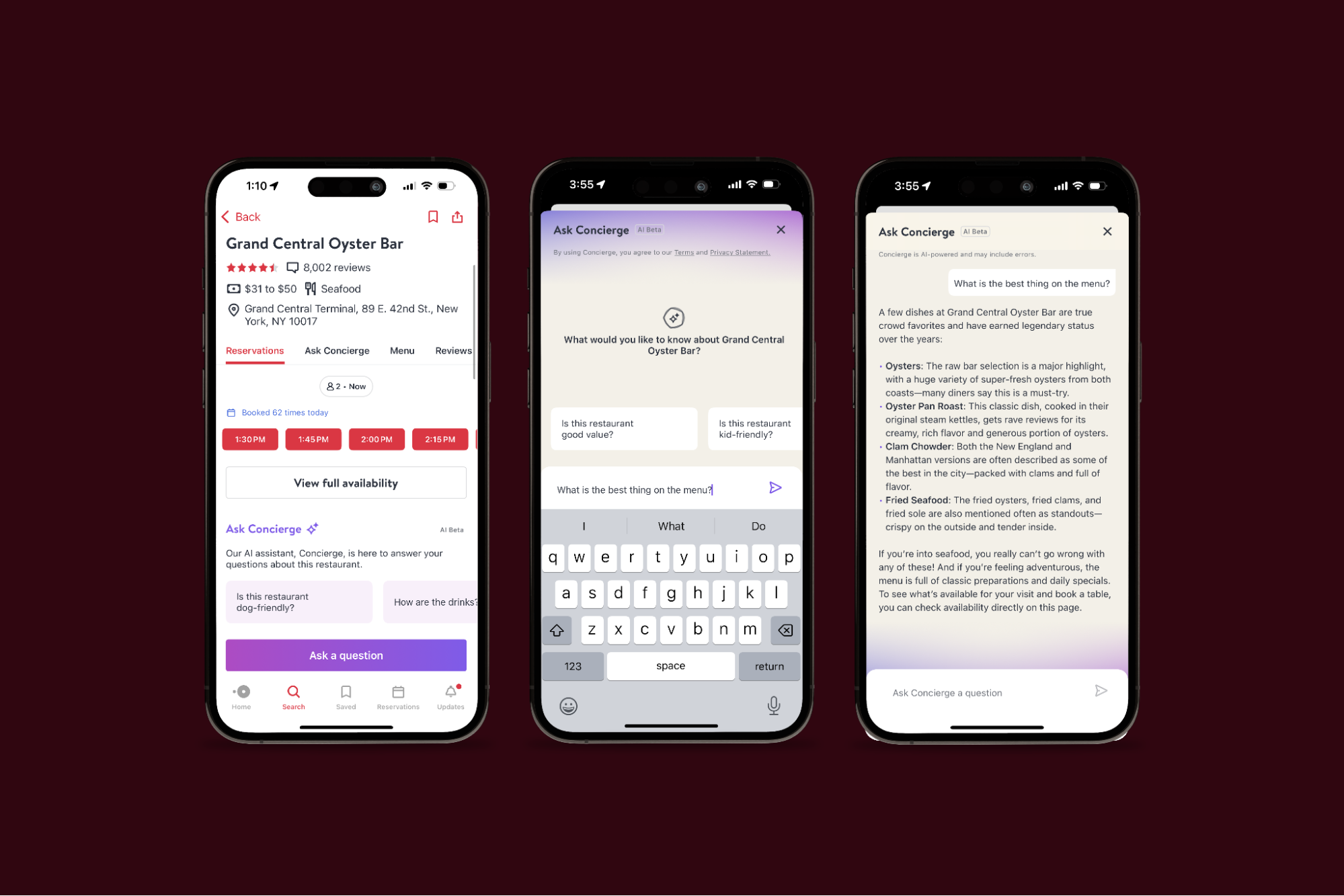 Concierge screenshot